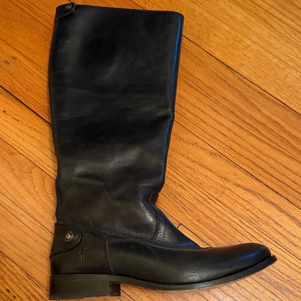 Black knee high Frye Boots